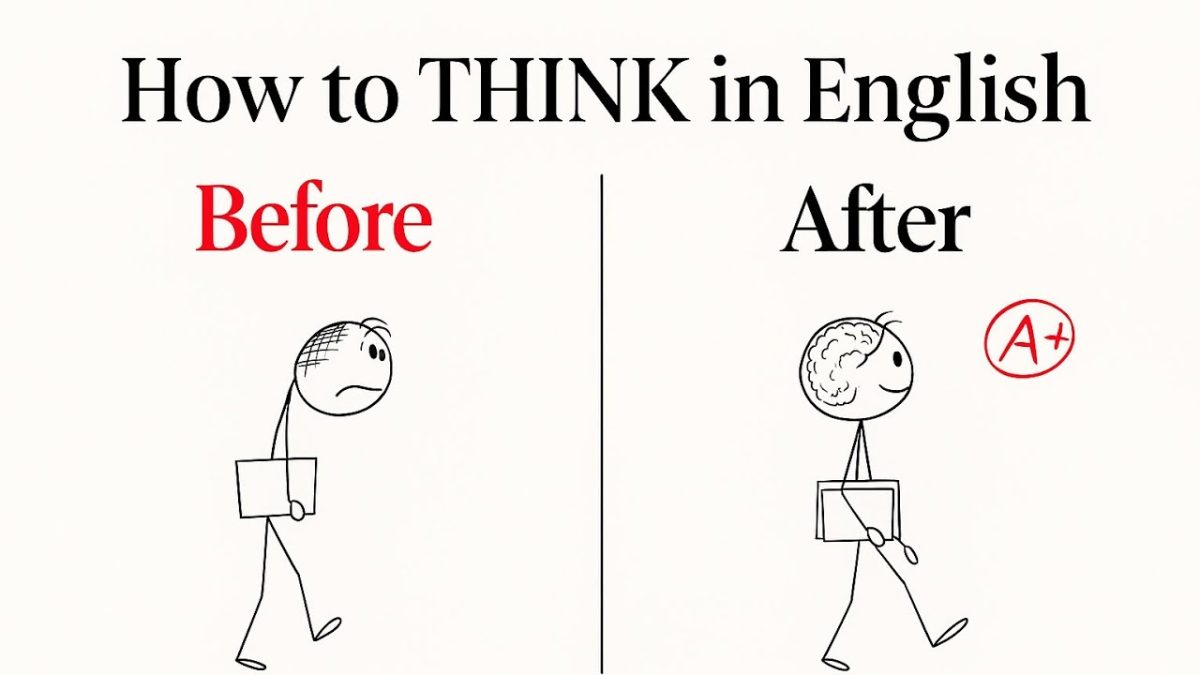 Personne travaillant et s’entraînant à penser en anglais
