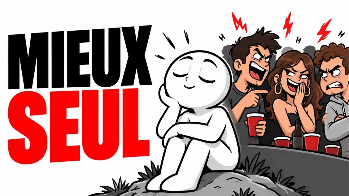 Personne seule assise dans un environnement calme et appréciant sa solitude