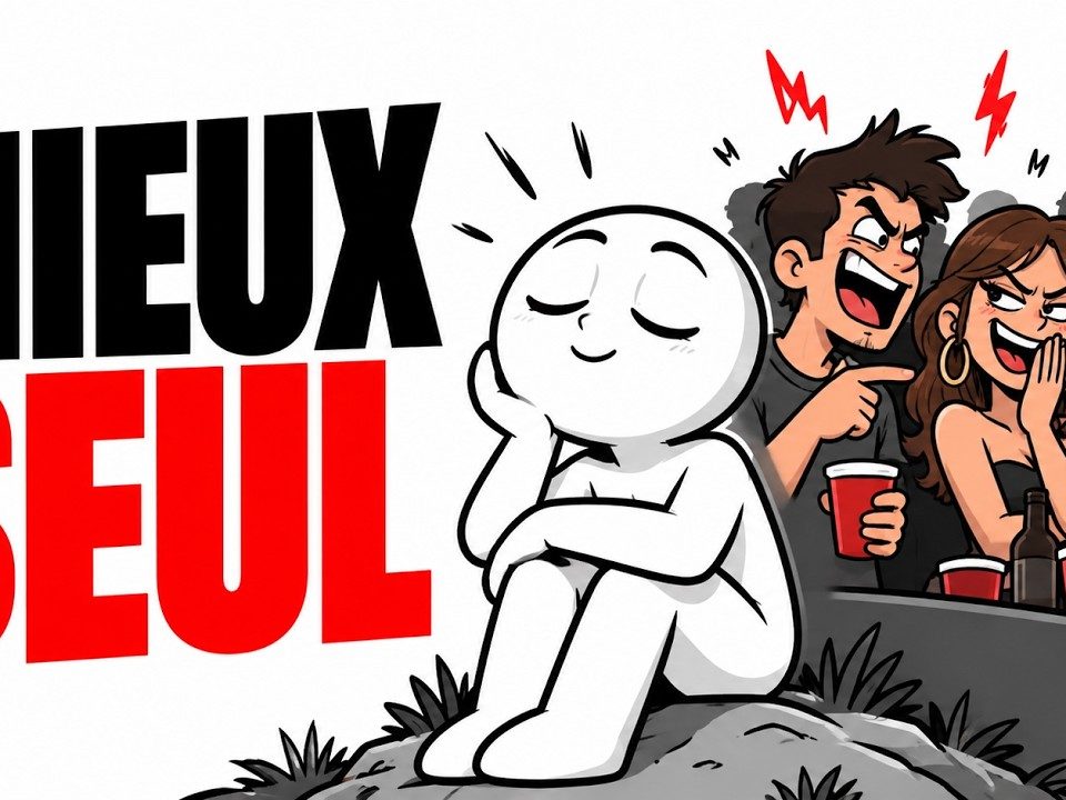 Personne assise seule dans un environnement calme, symbole de solitude choisie