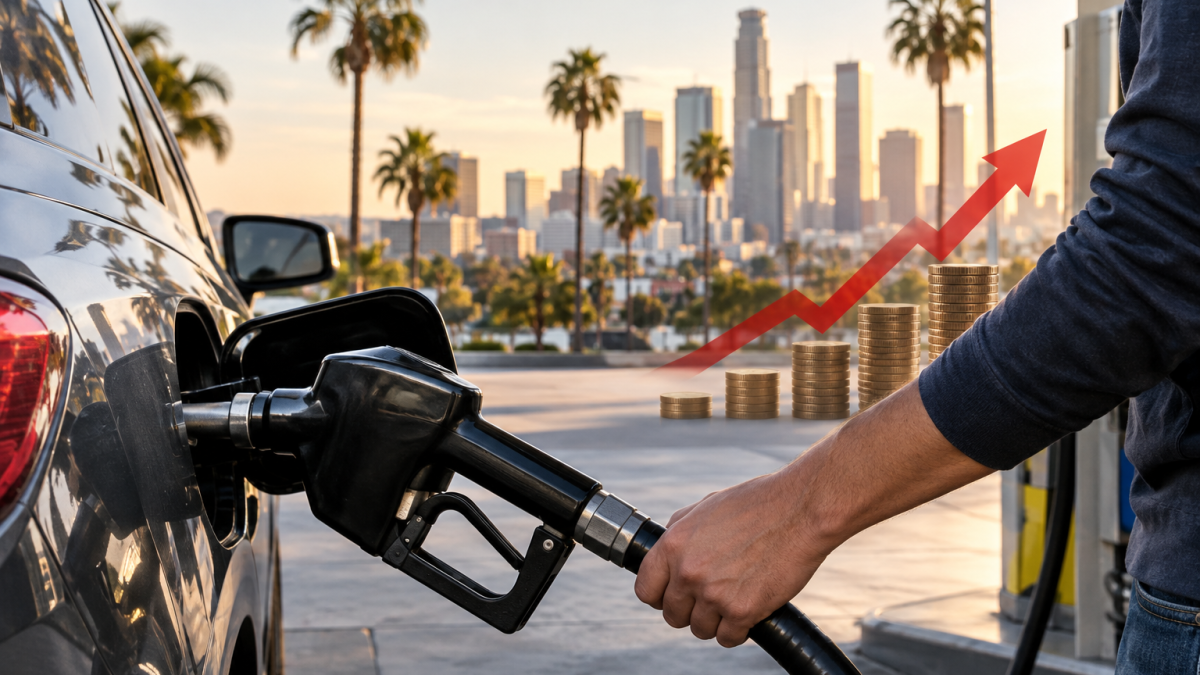 Camions transportant des conteneurs dans un port californien
